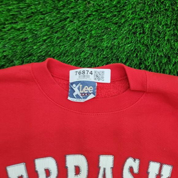 Vintage 90s Nebraska Huskers Sweatshirt 2XL 28x26 Red USA - Picture 15 of 16